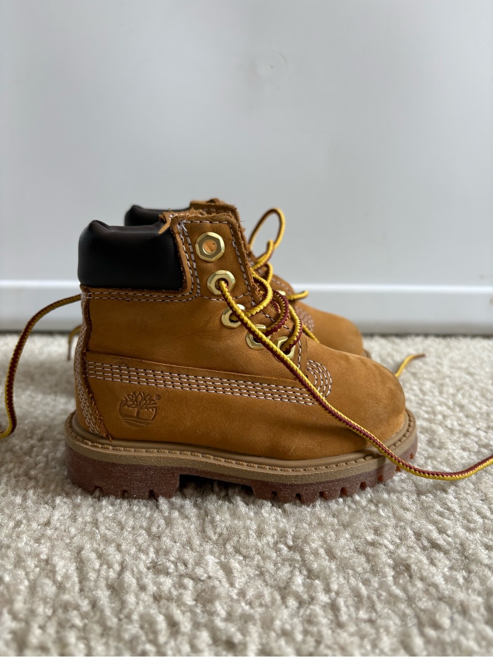 Timberland Kids Brown Wheat Nubuck Ankle Boots
